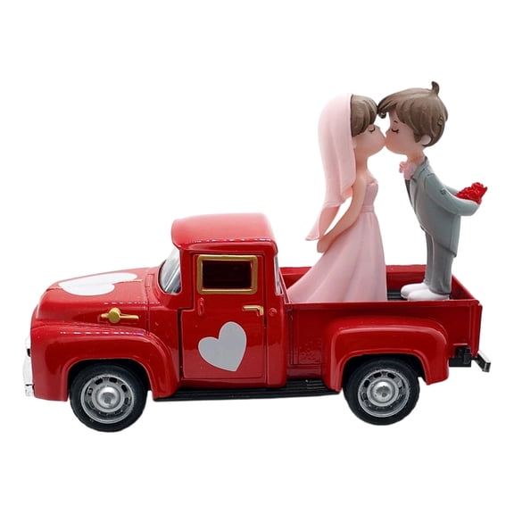 Romantics Couple Figurine Alloy Truck Model Sculpture Compacts Wedding Parties Decors Gift For Newlyweds And Lover