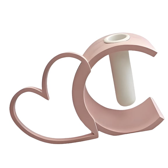 Romantics Heart Shape Geometric Vases With Hollowed Design For Modern Home Office Decoration Valentines Day Wedding Gift