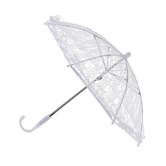 Romantics Rose Pattern Lace Umbrella Vintage Lace Parasol Child Lace Umbrella for Kids Wedding Gift Photography