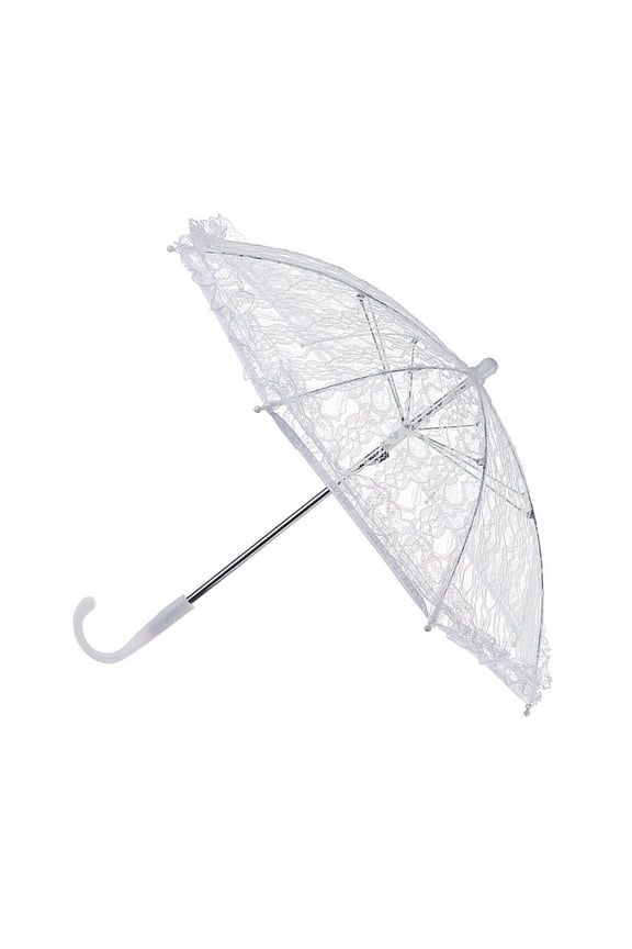 Romantics Rose Pattern Lace Umbrella Vintage Lace Parasol Child Lace Umbrella for Kids Wedding Gift Photography