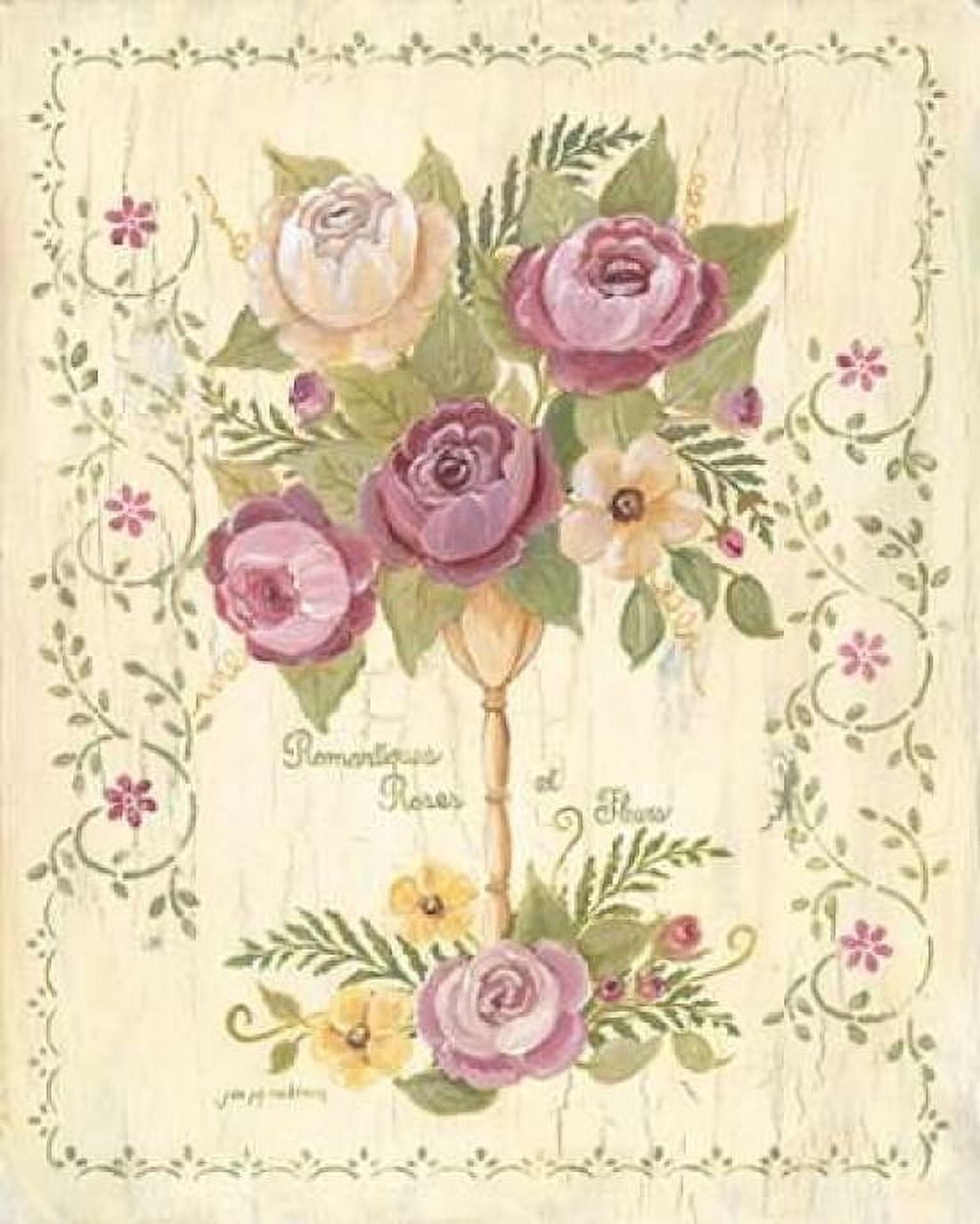 Romantiques Roses Canvas Art - Jo Moulton (20 x 24)