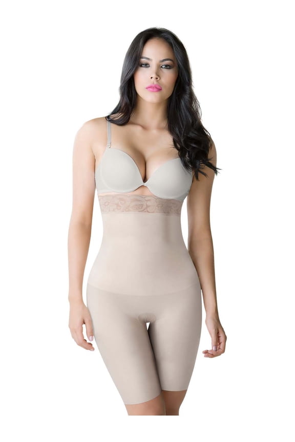 2051 Fajas Colombianas Reductoras Butt Lifter High Waisted Shapewear Bodysuit for Women Beige 3XL