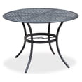 thumbnail image 1 of Romayard 42 Inch Outdoor Dining Table Round Patio Bistro Table Powder-Coated Steel Frame Top Patio Dining Table Outdoor Furniture Garden Table with 2.1" Umbrella Hole (Black), 1 of 7