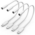 Rombica Lightning to 3.5 mm Headphone Jack Adapter,4 Pack Apple MFi