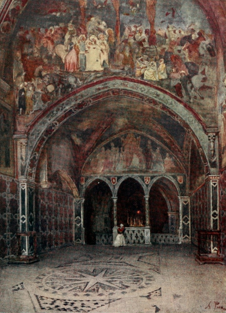 Rome 1905 Chapel of San Lorenzo Loricato Canvas Art - Alberto Pisa (18 x 24)