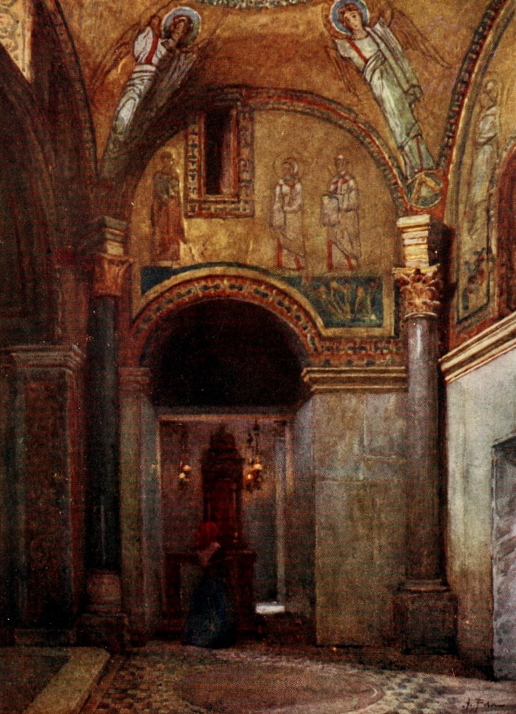 Rome 1905 Chapel of San Zeno Canvas Art - Alberto Pisa (18 x 24)
