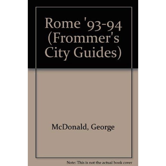 Pre-Owned Rome '93-94 (Frommer's City Guides) Paperback