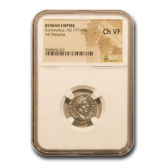 Rome AR Denarius Emp Commodus (177-192 AD) VF NGC