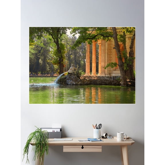 Rome, Ancient Temple Of Aesculapius Poster Wall Art, Modern Wall Decor For Living Room Bedroom, 8x12 UNFRAMED