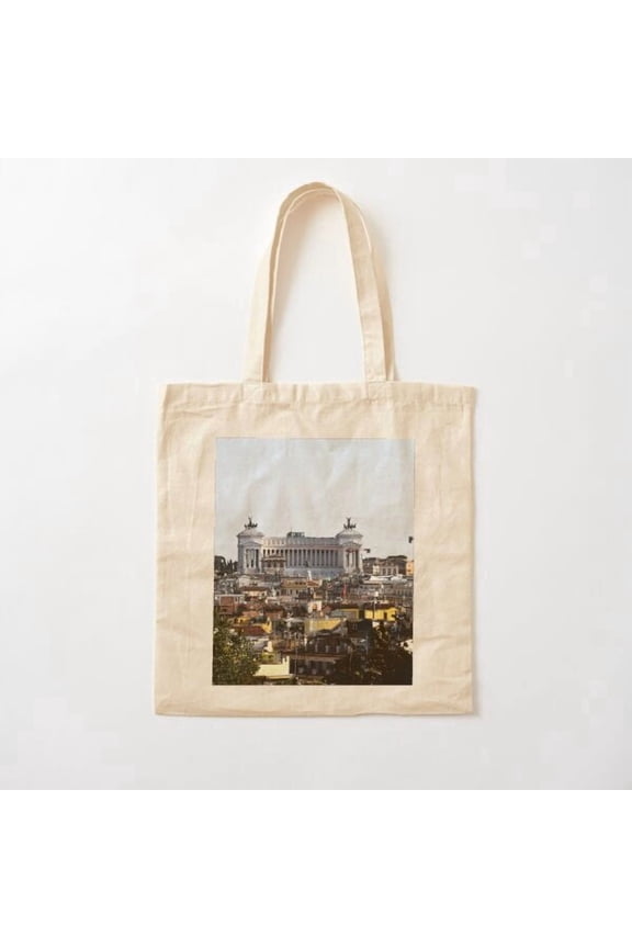 Rome Architecture Photography Canvas Tote Bags, Reusable Shopping Bag