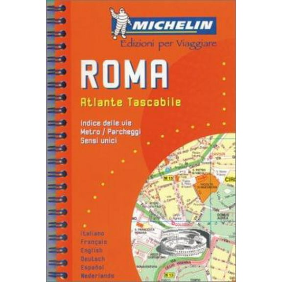Pre-Owned Michelin Rome Mini-Spiral Atlas No. 2038 (Michelin Maps & Atlases) (Paperback) 2062038003 9782062038009