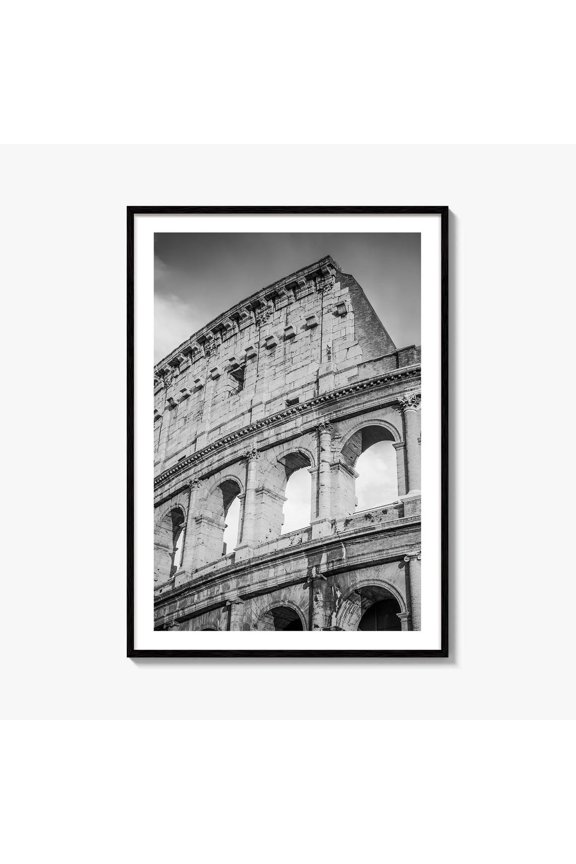 Rome Black And White Fine Art Photo Print Colosseum Italy Roma Wall Decor, Unframed Paper Print
