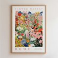 Wall Prints Rome Rome Botanical Market Cityscape Wall Art Print, Italian Capital Floral ...