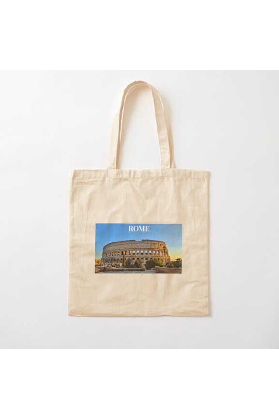 Rome Canvas Tote Bags, Reusable Shopping Bag