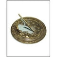 thumbnail image 1 of Rome Cast Brass Moon & Stars Sundial, Verdigris, 8.625" dia., 1 of 3