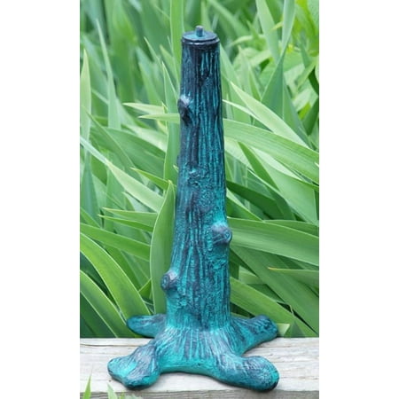 Rome Cast Iron Tree Sundial Pedestal, Verdigris, 16"