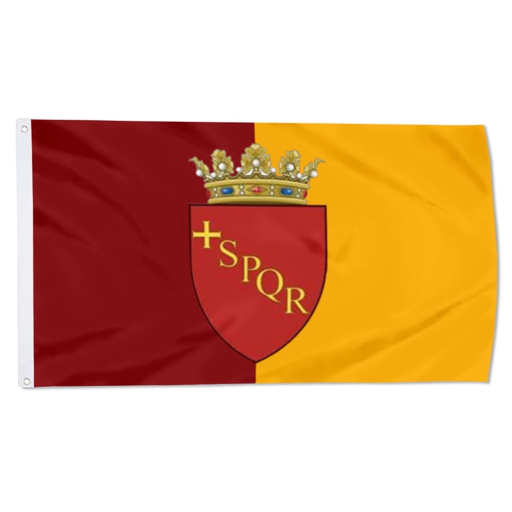 Rome City Flag with Coat of Arms Flags Polyester 3x5 FT Indoor Outdoor ...