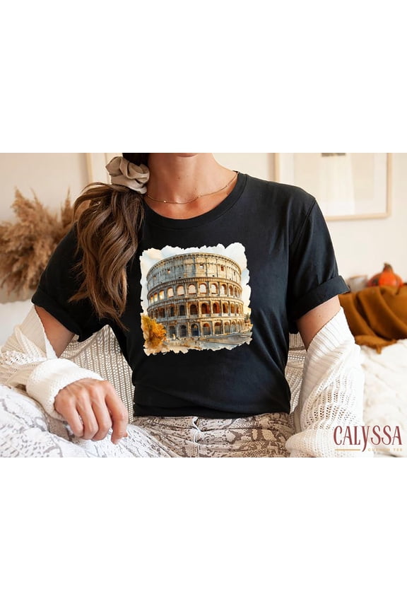 Rome Coliseum T-Shirt, Italy Landmark Shirt, Italian Culture Tee, Ancient Rome Shirt, Coliseum in Rome Tee, Travel Lover Gift Shirt