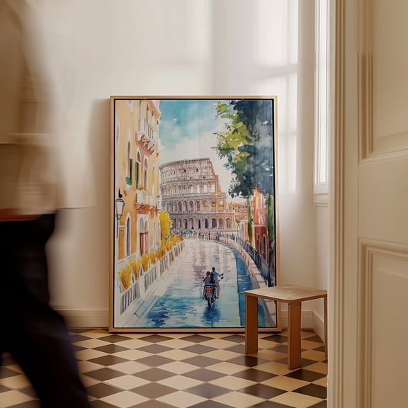 Rome Colosseum Print, Rome Italy Art Print, Rome, Rome Travel Gift, Rome Travel Poster, Anniversary, Housewarming Gift, Size 8x12 UNFFRAMED F03.1.8l2346