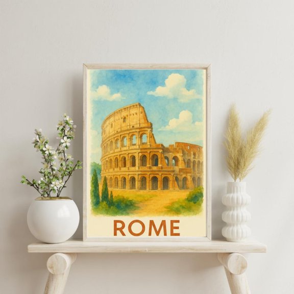 Rome Colosseum Wall Art Home Decor