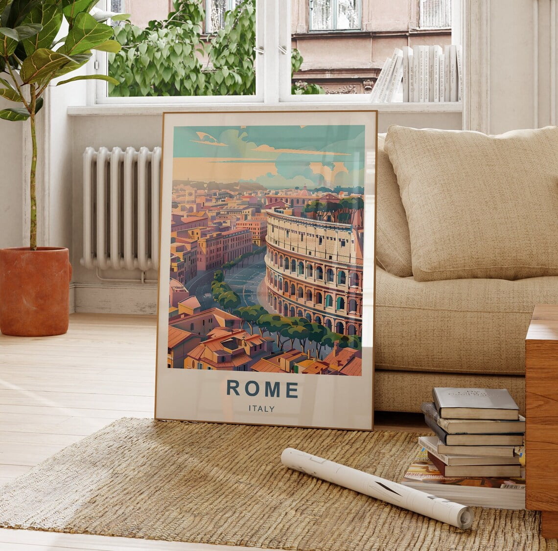 Rome Colosseum Wall Art Print, Ancient Roman Architecture, Historic ...