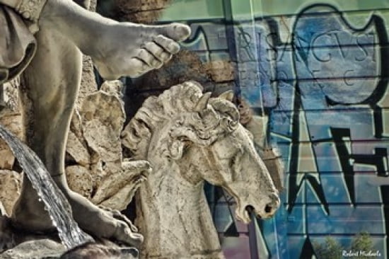 Rome Grafitti on Grafitti Canvas Art - Robert Michaels (16 x 11)