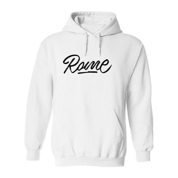 Rome. Hoodie Men - Men Hoodie, White, Medium