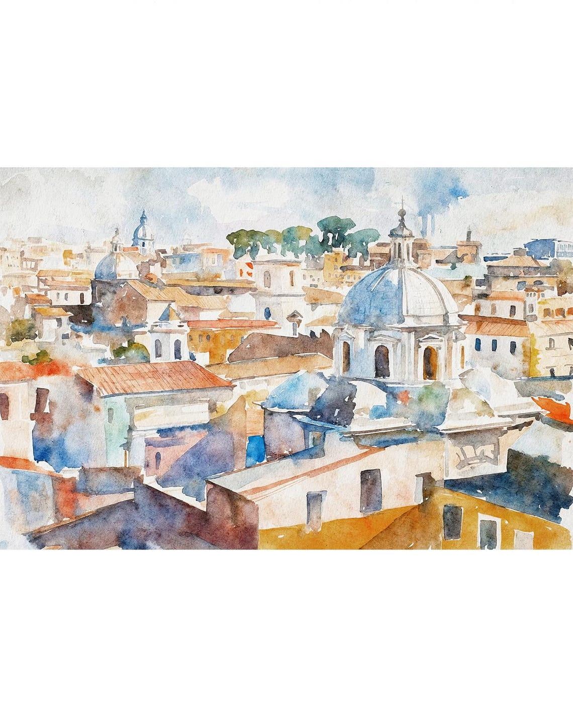 Rome Italy Italian Cityscape Architecture Neutral Wall Art, Travel ...
