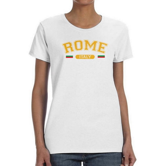 Rome, Italy Shaped T-Shirt Women -Smartprints Designs, Female 3X-Large