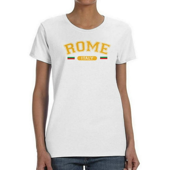 Rome, Italy Shaped T-Shirt Women -Smartprints Designs, Female x-Large