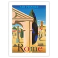 thumbnail image 1 of Rome Italy - Villa - France Via Appia - Vintage Airline Travel Poster by Jacques Nathan c.1957 - Fine Art Matte Paper Print (Unframed) 18x24in, 1 of 4