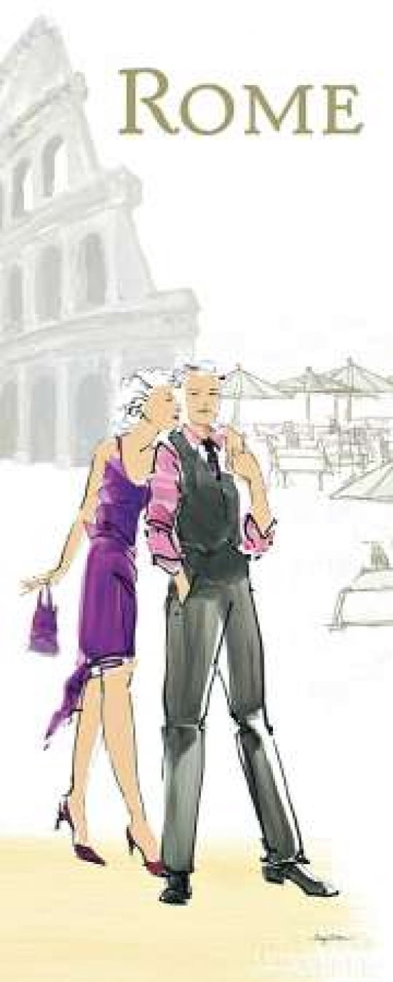 Rome Lovers Canvas Art - Avery Tillmon (24 x 48)