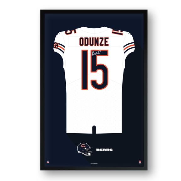 Rome Odunze Chicago Bears Framed 27" x 39" Jersey Art Print