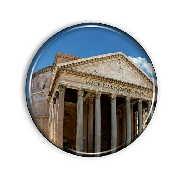 Rome Pantheon Magnet Strong And Flexible Rome Pantheon Refrigerator Magnet 1.1 Inch Epoxy Dome