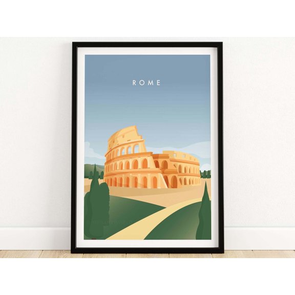 Rome Print Rome Wall Art Rome Poster Roma Italy Travel Poster Italian Artwork Rome Italy P