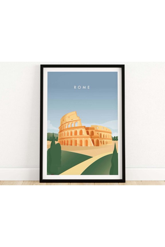 Rome Print Rome Wall Art Rome Roma Italy Travel Italian Artwork Rome Italy Print Rome Gift & Un