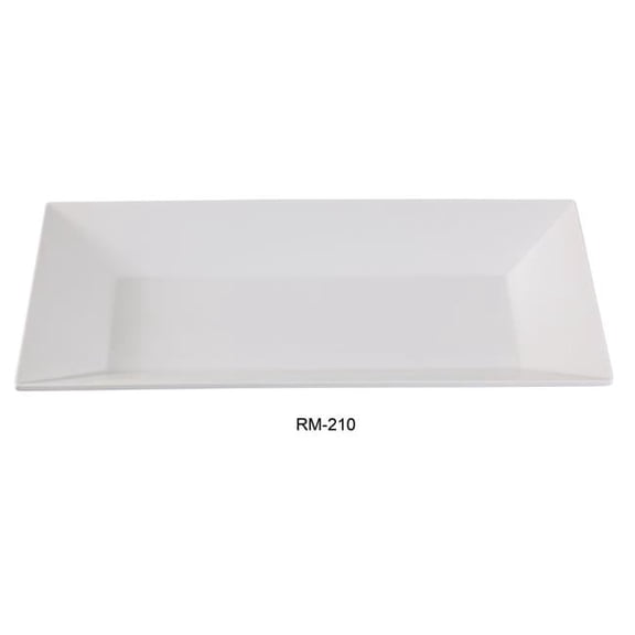 Rome Rectangular Plate, White - 10 x 6 in. - Pack of 24