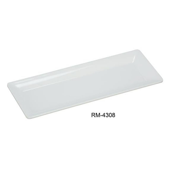 Rome Rectangular Plate, White - Pack of 48