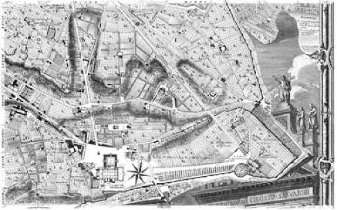 Rome Sectional Map Canvas Art - Giovanni Battista Nolli (12 x 18)