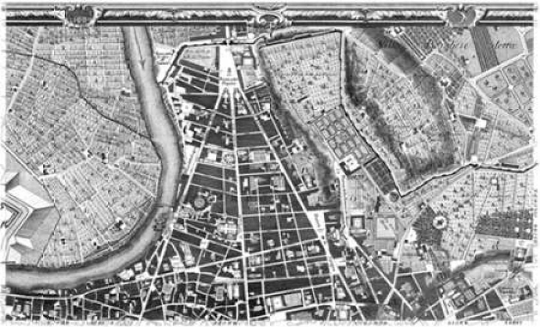 Rome Sectional Map Canvas Art - Giovanni Battista Nolli (12 x 18)