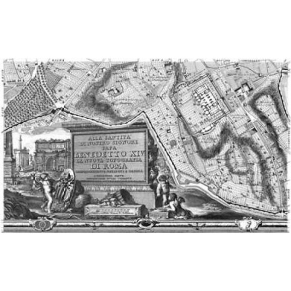 Rome Sectional Map Canvas Art - Giovanni Battista Nolli (24 x 36)