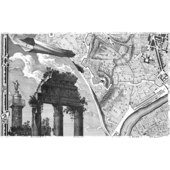 Rome Sectional Map Poster Print by Giovanni Battista Nolli (12 x 18)