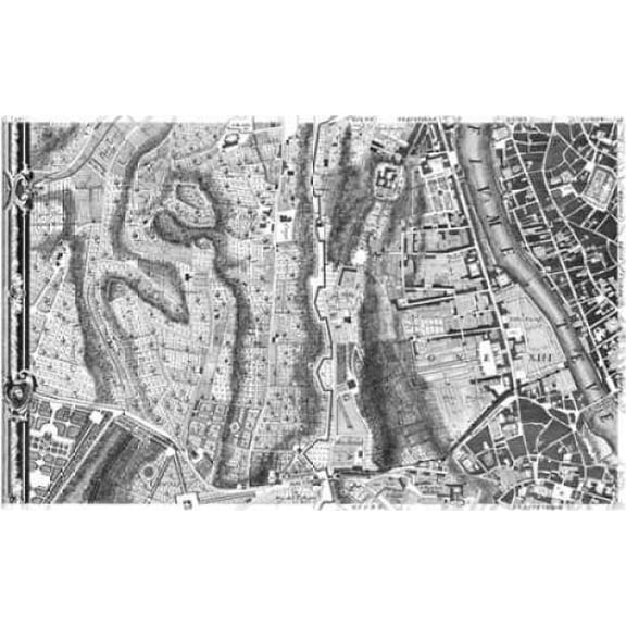 Rome Sectional Map Poster Print by Giovanni Battista Nolli (12 x 18)