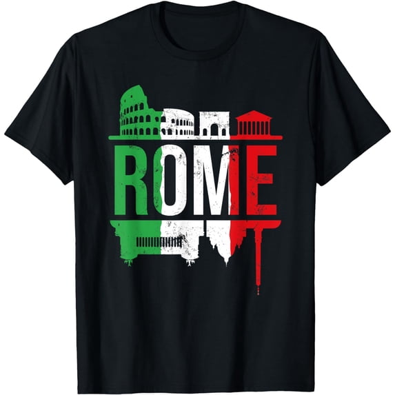 Rome Skyline T-Shirt Italy Shirt Gift For All Italians T-Shirt mens t shirt,black,women,funny,misfits,men,journey,t-shirt