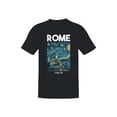 thumbnail image 1 of Rome Starry Night Graphic Men's Black T-Shirt, 1 of 3