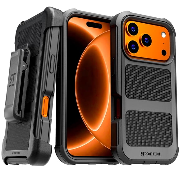 Rome Tech Apple iPhone 18 Pro Max Defender Rugged Case, Black