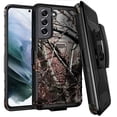 thumbnail image 1 of Rome Tech Belt Clip Holster Case for Samsung Galaxy S22 [SM-S901] - Dual Layer Shockproof Cover with Kickstand, Camo Tree, 1 of 6