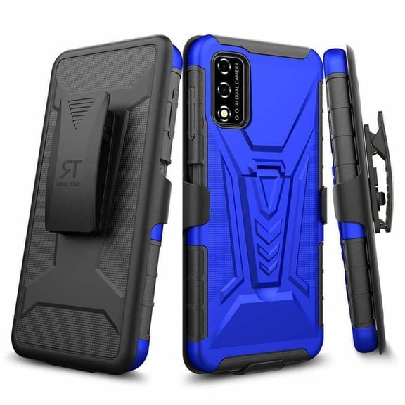 Rome Tech Belt Clip Holster Case for T-Mobile Revvl V 4G - Blue