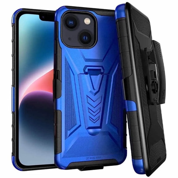 Rome Tech Belt Clip Holster Case for iPhone 14 Plus - Blue