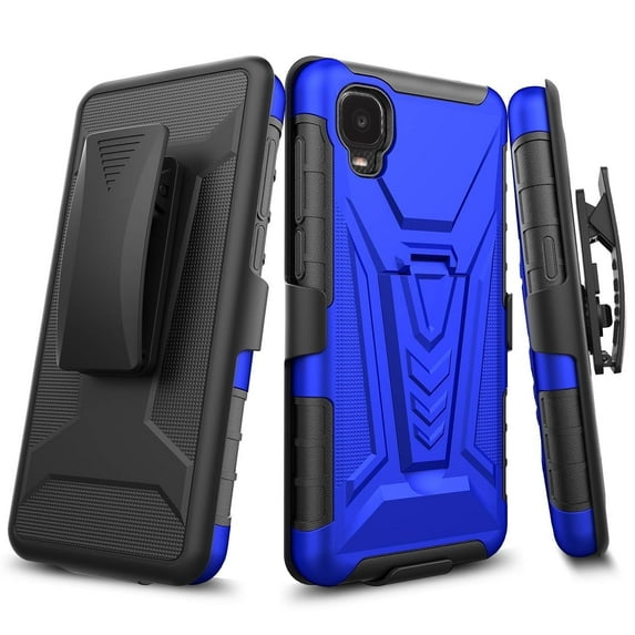 Rome Tech Alcatel TCL A3/Ion Z Belt Clip Holster Case - Blue